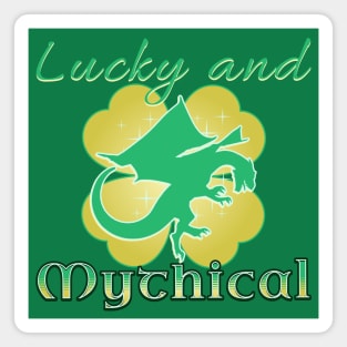 Lucky and Mythical Clover Dragon Magnet